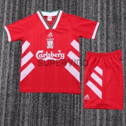Camiseta Liverpool Primera Equipación Retro 1993/95 Rojo Niño Kit