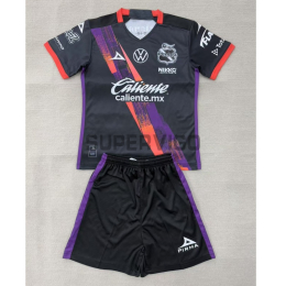 Camiseta Puebla Segunda Equipación 2025/2026 Negro/Rosa Niño Kit