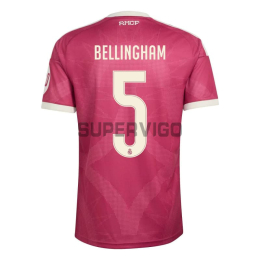 Camiseta BELLINGHAM 5 Real Madrid Tercera Equipación 2026/2027 Rosa con Parche HP