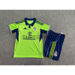 Camiseta Fulham F.C. Segunda Equipación 2025/2026 Verde Niño Kit