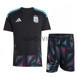 Camiseta de Portero Argentina Primera Equipación Mundial 2026 Negro Niño Kit
