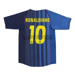 Camiseta RONALDINHO 10 Barcelona Segunda Equipación Retro 2004/05