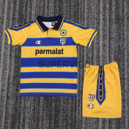 Camiseta Parma Calcio Primera Equipación Retro 1999/00 Amarillo/Azul Niño Kit