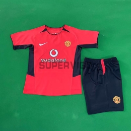 Camiseta Manchester United Primera Equipación Retro 2002/04 Niño Kit