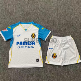 Camiseta Villarreal Segunda Equipación 2026/2027 Blanco/Azul Niño Kit con Parche La Liga