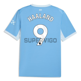 Camiseta HAALAND 9 Manchester City Primera Equipación 2026/2027 Azul/Blanco Premier League