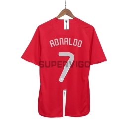 Camiseta RONALDO 7 Manchester United Primera Equipación Retro 2007/08