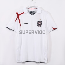 Camiseta Inglaterra Primera Equipación Retro 2006 Blanco