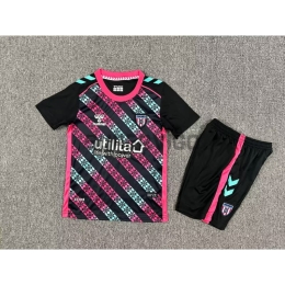 Camiseta de Portero Sunderland AFC 2025/2026 Negro/Rosa/Blanco Niño Kit