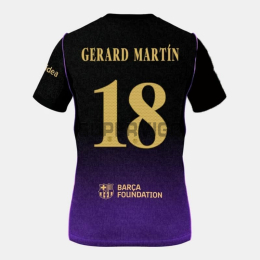 Camiseta GERARD MARTÍN 18 Barcelona Segunda Equipación 2026/2027 Negro/Morado UCL