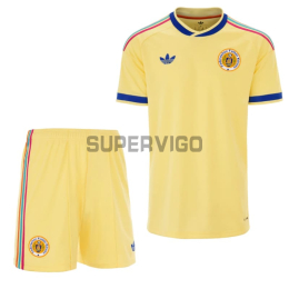 Camiseta Curacao Segunda Equipación Mundial 2026 Amarillo Claro Niño Kit