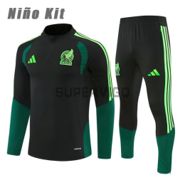 Sudadera de Entrenamiento México 2026 Niño Kit Negro/Verde
