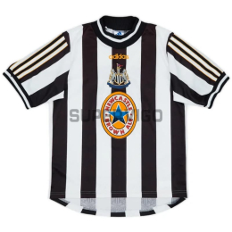 Camiseta Newcastle United Primera Equipación Retro 1997/99 Negro/Blanco
