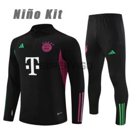 Sudadera De Entrenamiento Bayern Múnich 2023/2024 Niño Kit Negro