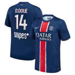 Camiseta D.Doué 14 PSG Primera Equipación 2024/2025 campeón de la UCL Azul