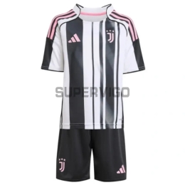 Camiseta Juventus Primera Equipación  2025/2026 Negro/Blanco Niño Kit