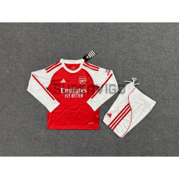 Camiseta Arsenal Primera Equipación 2025/2026 ML Rojo/Blanco Niño Kit