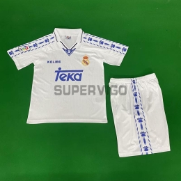 Camiseta Real Madrid Primera Equipación Retro 96/97 Niño Kit