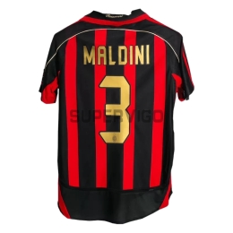 Camiseta MALDINI 3 AC Milan Primera Equipación Retro 2006/07