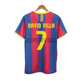 Camiseta DAVID VILLA 7 Barcelona Primera Equipación Retro 2010/11