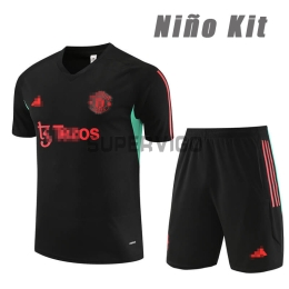 Camiseta de Entrenamiento Manchester United 2023/2024 Kit Negro/Verde