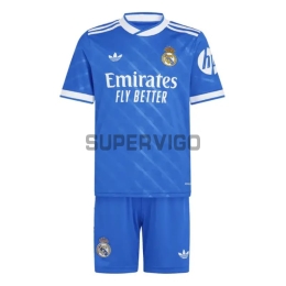 Camiseta Real Madird Tercera Equipación 2025/2026 Azul Niño Kit