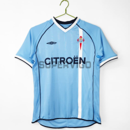 Camiseta Celta De Vigo Primera Equipación Retro 2001/02 Azul Claro
