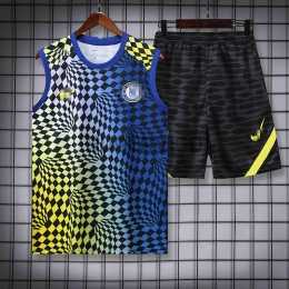 Camiseta de Entrenamiento Chelsea Sin Mangas 2022/2023 Kit Amarillo/Azul