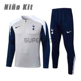 Sudadera De Entrenamiento Tottenham Hotspur 2025/2026 Niño Kit Gris/Azul Marino