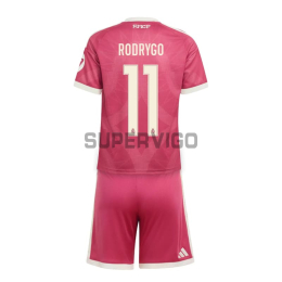Camiseta RODRYGO 11 Real Madrid Tercera Equipación 2026/2027 Rosa Niño Kit con Parche HP
