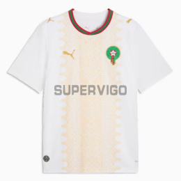 Camiseta Marruecos Segunda Equipación Mundial 2026 Blanco/Oro