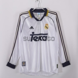 Camiseta Real Madrid Primera Equipación Retro 1998/00 ML Blanco
