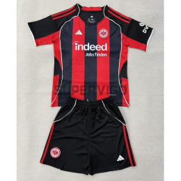 Camiseta Eintracht Fráncfort Primera Equipación 2025/2026 Rojo/Negro Niño Kit
