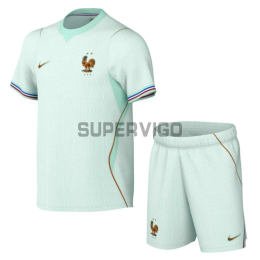Camiseta Francia Segunda Equipación Mundial 2026 Verde Menta Niño Kit