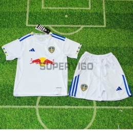 Camiseta Leeds United Primera Equipación 2025/2026 Blanco Niño Kit
