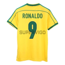 Camiseta RONALDO 9 Brasil Primera Equipación Retro 1998