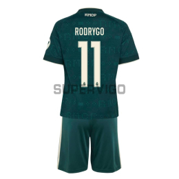 Camiseta RODRYGO 11 Real Madrid Segunda Equipación 2026/2027 Verde Oscuro Niño Kit con Parche HP