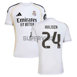 Camiseta HUIJSEN 24 Real Madrid Primera Equipación 2025/2026 Blanco con Parche HP