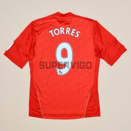 Camiseta TORRES 9 Liverpool Primera Equipación Retro 2010/11