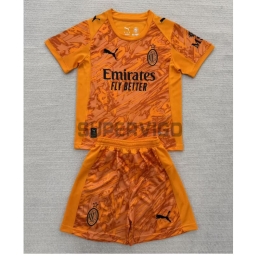 Camiseta de Portero AC Milan Segunda Equipación 2025/2026 Naranja Niño Kit