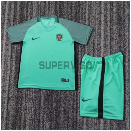 Camiseta Portugal Segunda Equipación Retro 2016 Niño Kit