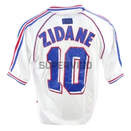 Camiseta ZIDANE 10 Francia Segunda Equipación Retro 1998