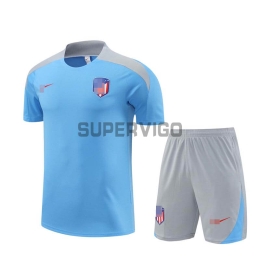 Camiseta de Entrenamiento Atlético de Madrid 2024/2025 Kit Azul/Gris (El Escudo Anterior)