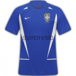 Camiseta Brasil 2ª Equipación Retro 2002 Azul