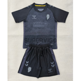 Camiseta Sunderland AFC Tercera Equipación 2025/2026 Negro Niño Kit