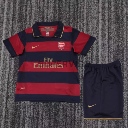 Camiseta Arsenal Tercera Equipación Retro 2007/08 Rojo Oscuro/Negro Niño Kit