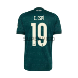 Camiseta C. ESPÍ 19 Real Madrid Segunda Equipación 2026/2027 Verde Oscuro con Parche HP