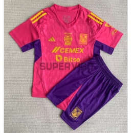 Camiseta de Portero Tigres UANL 2023/2024 Niño Kit Rosa