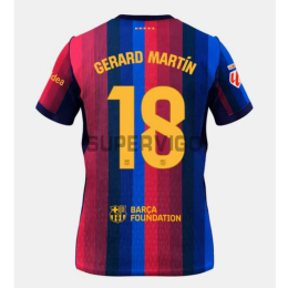 Camiseta GERARD MARTÍN 18 Barcelona Primera Equipación 2026/2027 Rojo/Azul con Parche La Liga