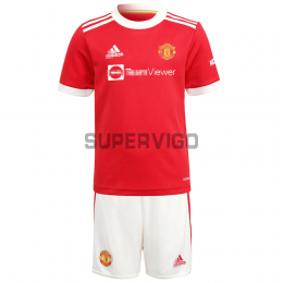 Camiseta Manchester United Primera Equipación 2021/2022 Niño Kit
